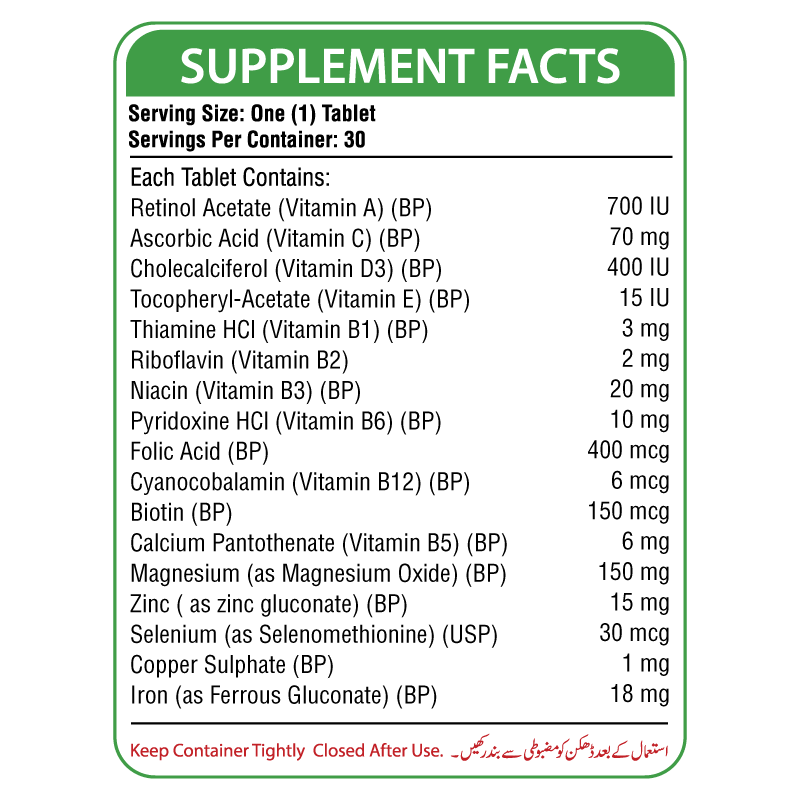 Nutrifactor Vitamom Prenatal & Postnatal Formula 30 Tab