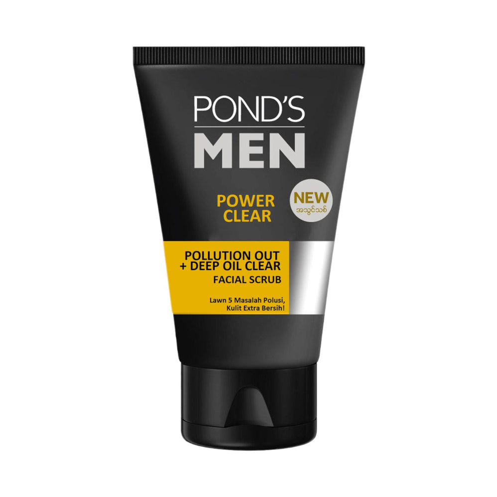 Pond's Men Power Clear Pollution Out + Deep Oil Clear Facial Scrub