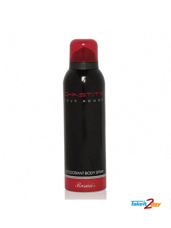 Rasasi Chastity Deodorant Body Spray for Men 200 ML –