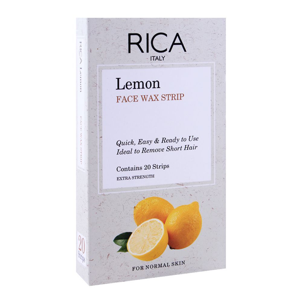Rica Face Wax Strip for Normal Skin Lemon 20 Strips