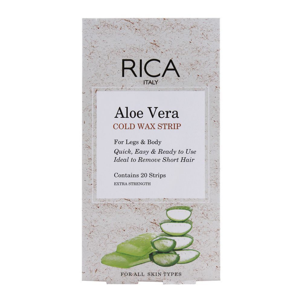 Rica Legs & Body Cold Wax Strip Aloe Vera 20 Strips