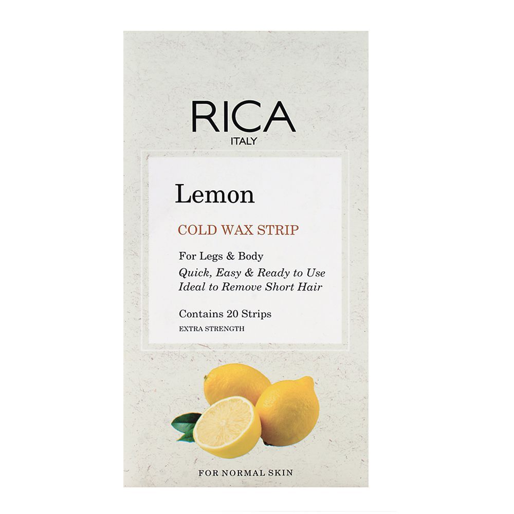 Rica Legs & Body Cold Wax Strip Lemon 20 Strips
