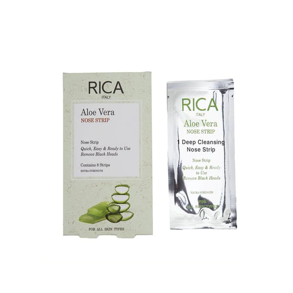 Rica Nose Strip for All Skin Types Aloe Vera 8 Strips