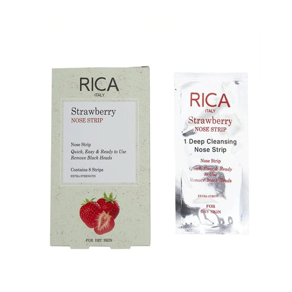 Rica Nose Strip for Dry Skin Strawberry 8 Strips