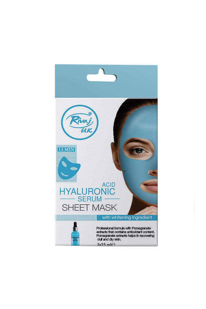 Rivaj UK Hyaluronic Serum Sheet Mask (Box of 3)