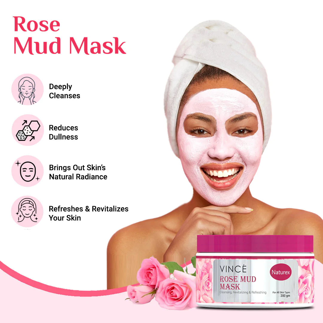 Vince Rose Mud Mask 200 GM
