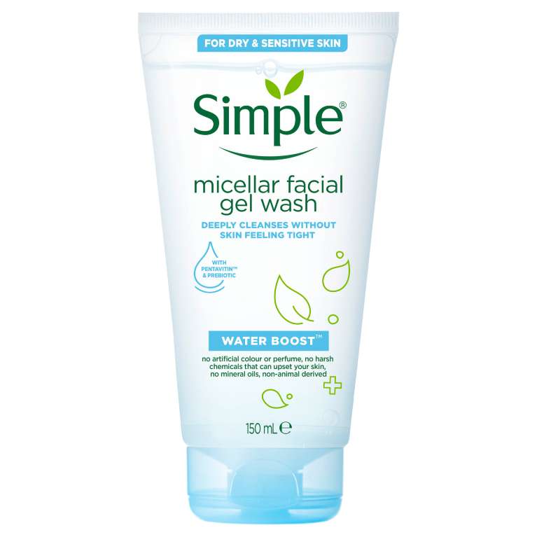 Clearance Simple Water Boost Micellar Facial Gel Wash 150 ML
