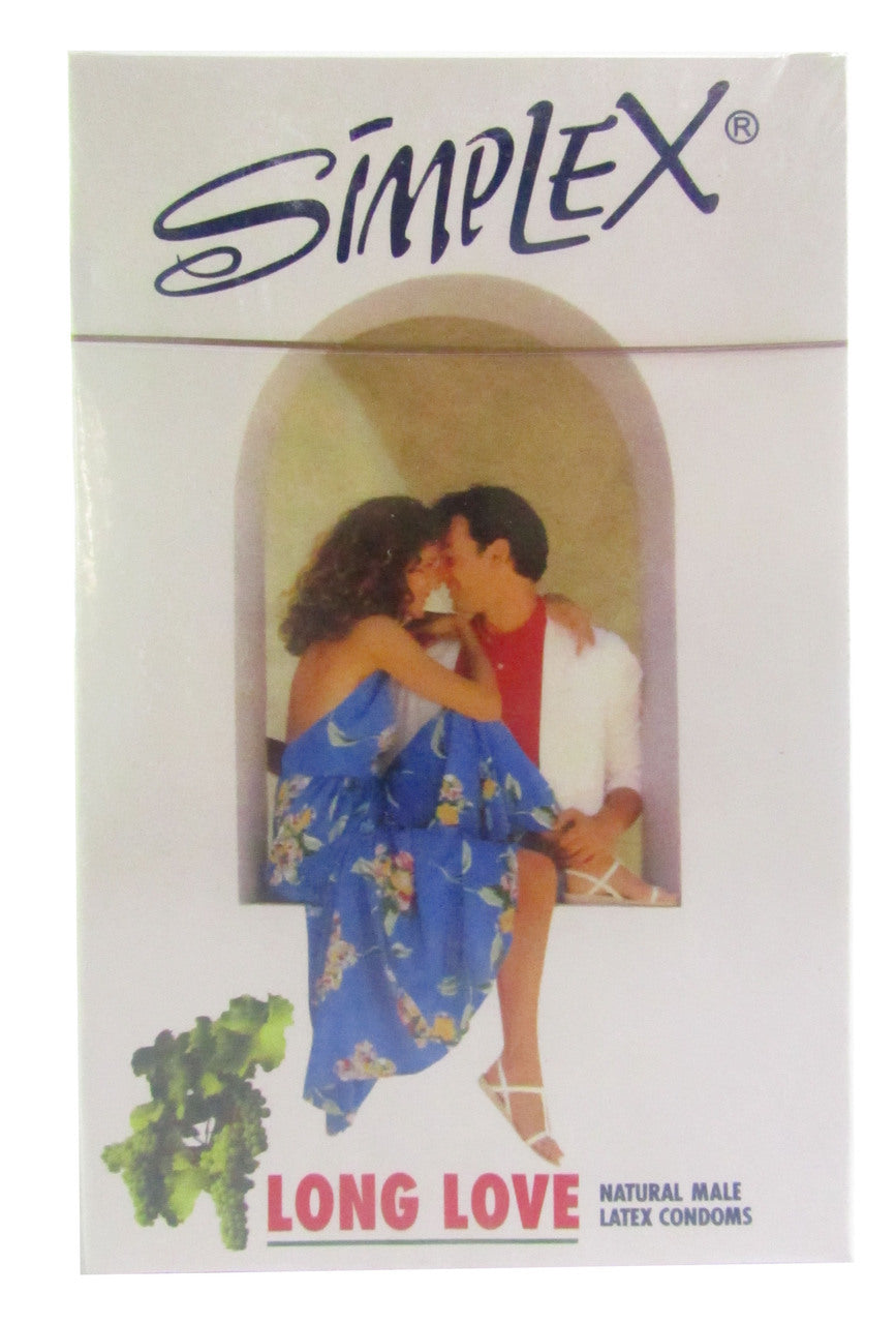 Simplex Love Long Natural Male Latex Condom 12 Piece