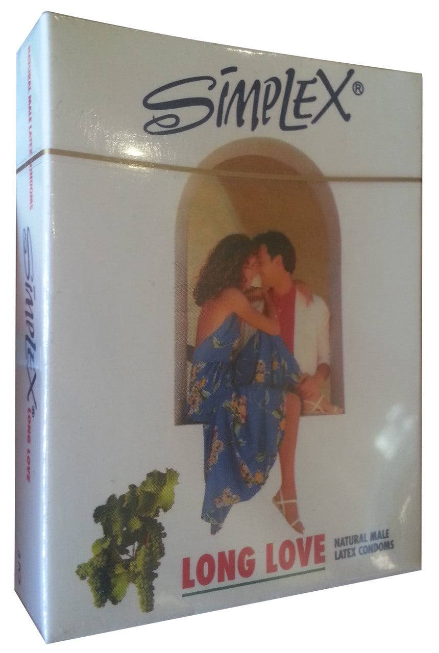 Simplex Love Long Natural Male Latex Condom 3 Pieces
