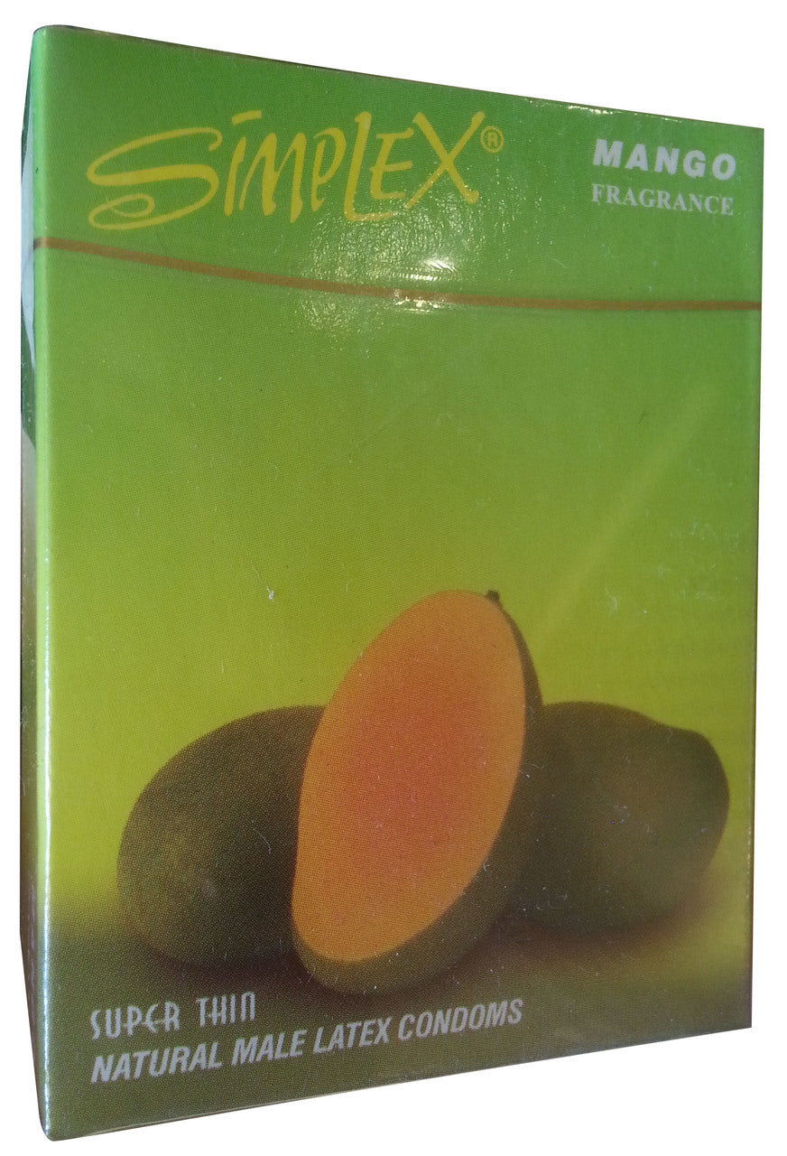 Simplex Super Thin Natural Male Latex Condom 3 Pieces (Mango)