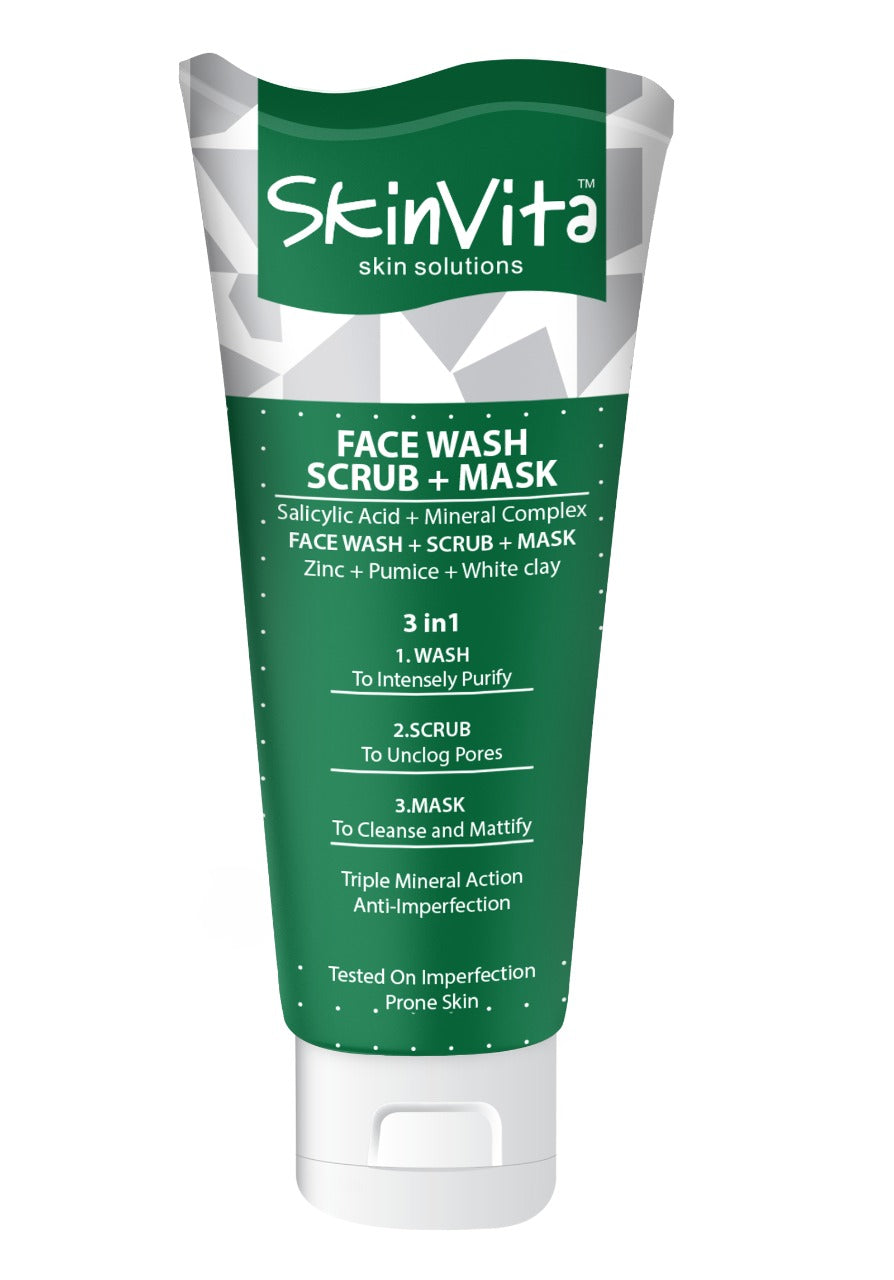 SkinVita 3 in 1 Face Wash Scrub Mask 150 ML