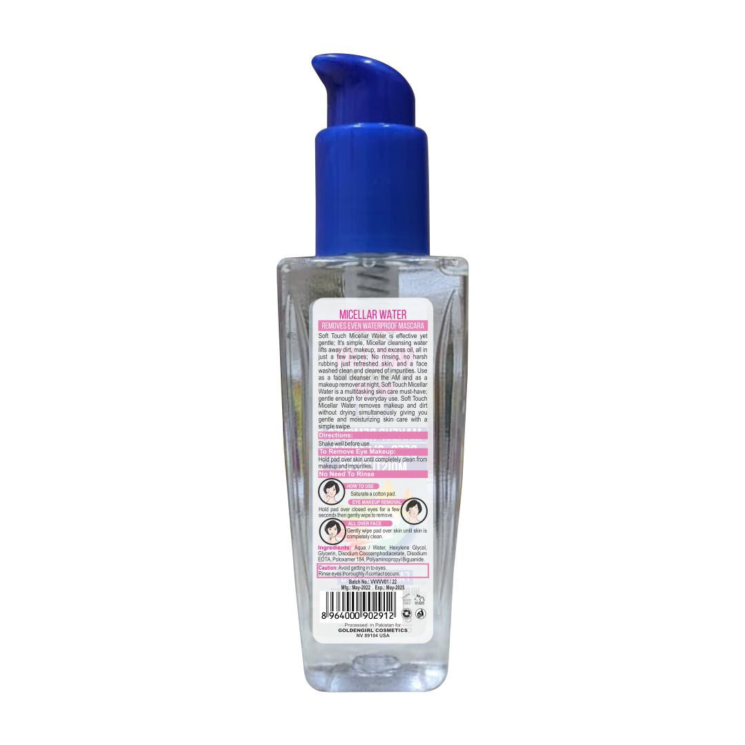 Soft Touch Micellar Water 3 in 1 Makeup Remover 100 ML