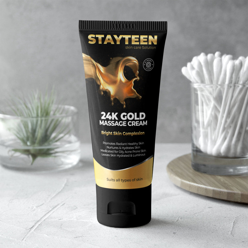 StayTeen 24K Gold Massage Cream Bright Skin Complexion 175 ML