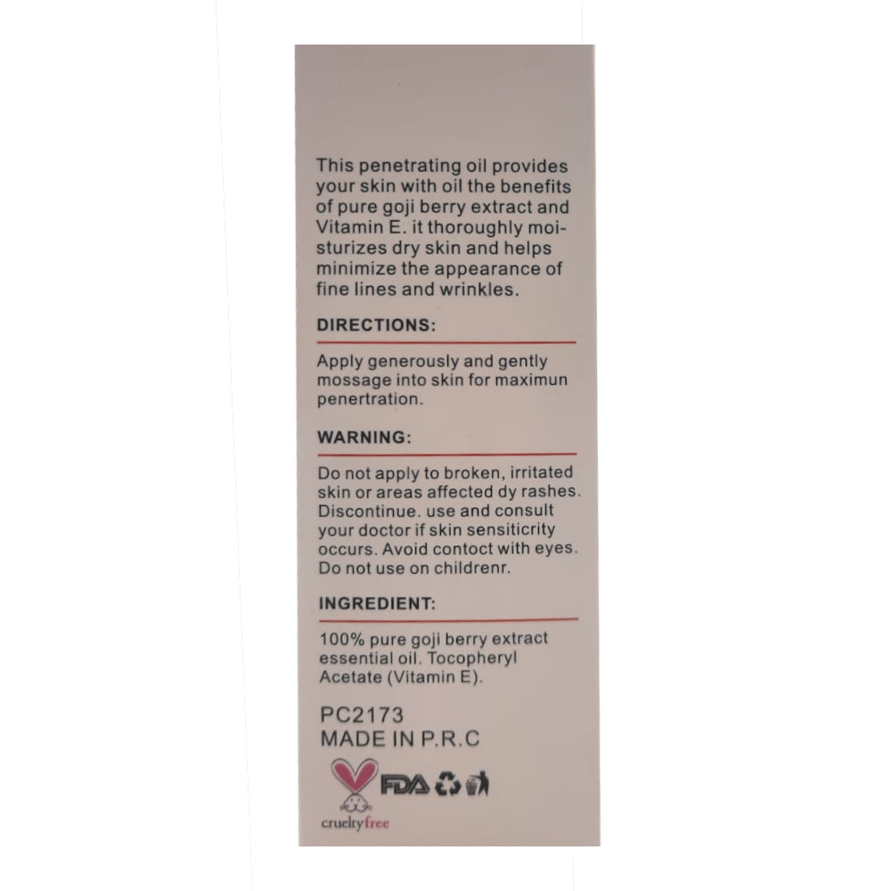 Sunshine Naturals Vitamin E Goji Berry Essential Oil 50 ML