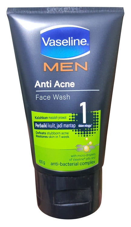 Vaseline Men Anti Acne Face Wash 100 GM
