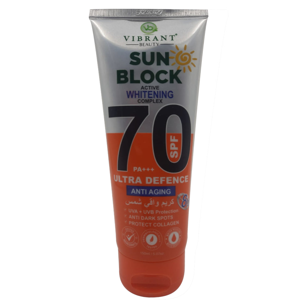 Vibrant Beauty Anti Aging Sun Block SPF 70 150 ML
