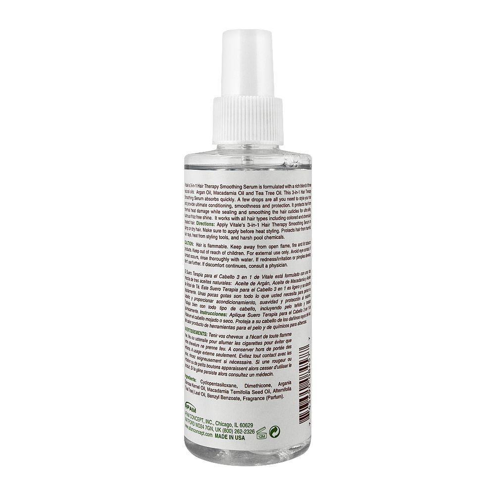 Vitale 3 In 1 Hair Therapy Smoothing Serum 178 ML