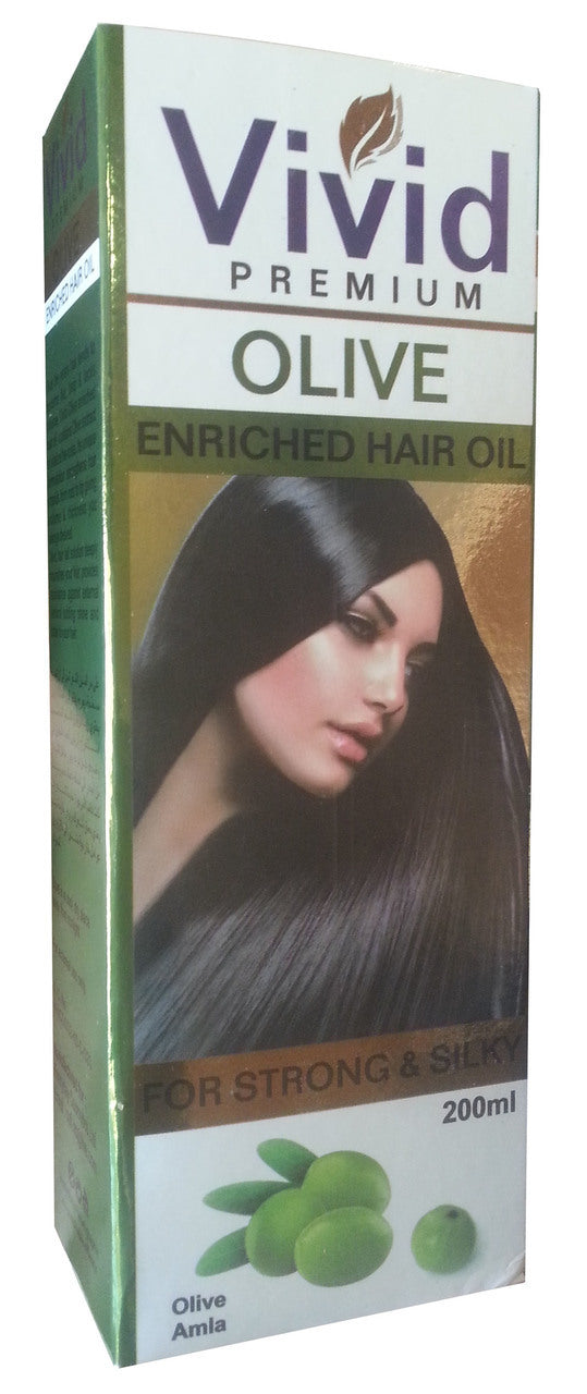 Vivid Premium Olive Enriched Hair Oil For Strong & Silky 200ML
