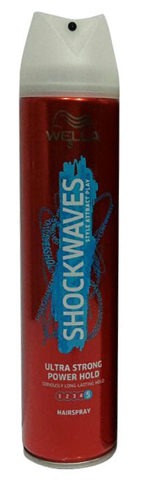 Wella Shockwaves Style Attract Play Ultra Strong Power Hold HairSpray 250ML
