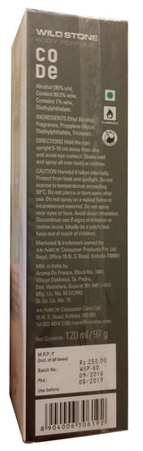 Wild Stone Body Perfume CODE Platinum 120 ML