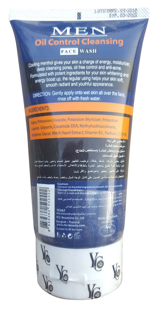 YC Men Oil Control Cleansing Face Wash 100 ML