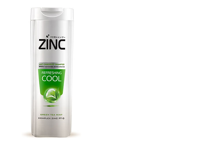 Zinc Refreshing Cool Green Tea & Mint Anti Dandruff Shampoo 340 ML