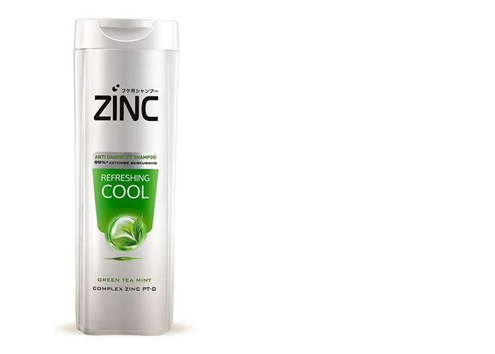 Zinc Refreshing Cool Green Tea & Mint Anti Dandruff Shampoo 340 ML
