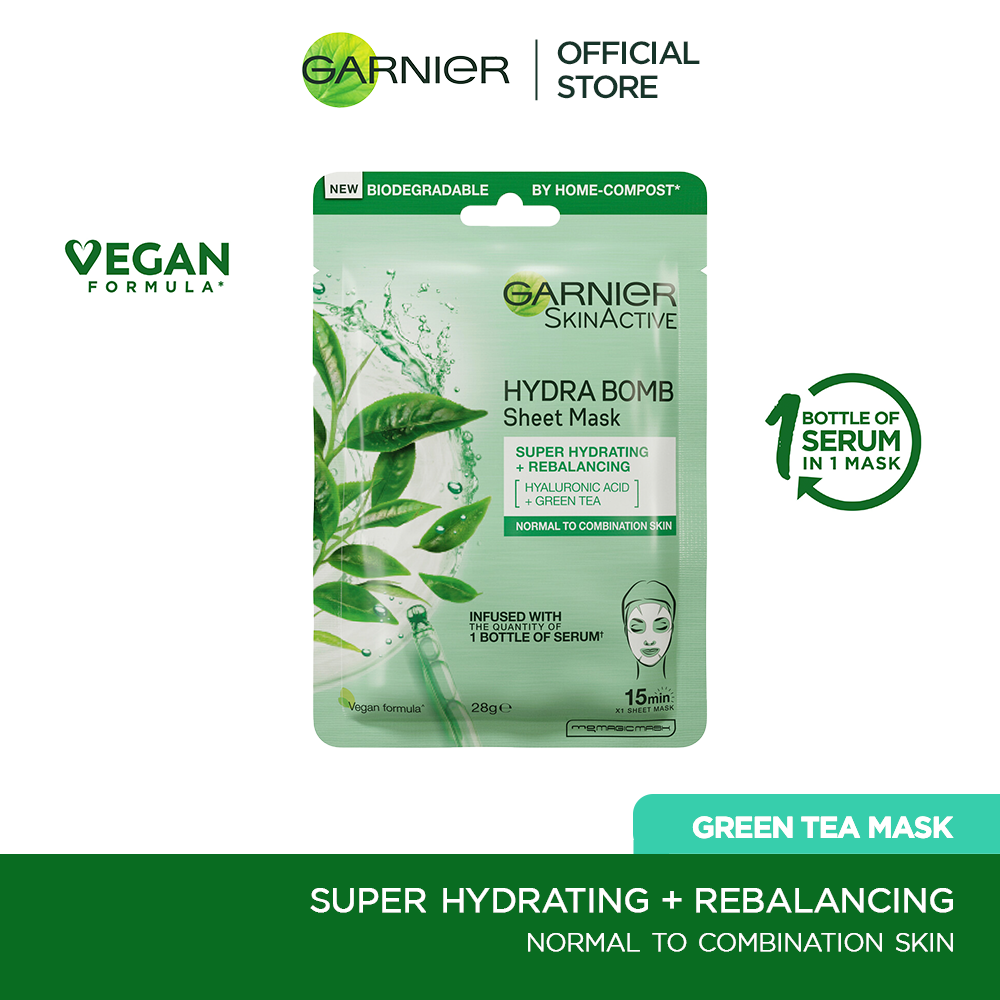 Garnier Skin Active Hydra Bomb Green Tea Tissue Face Mask 28 G