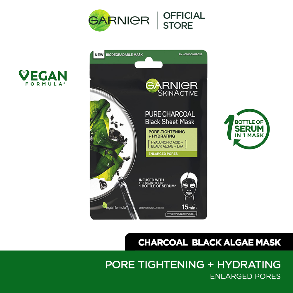 Garnier Skin Active Pure Charcoal Tissue Mask Black Algae