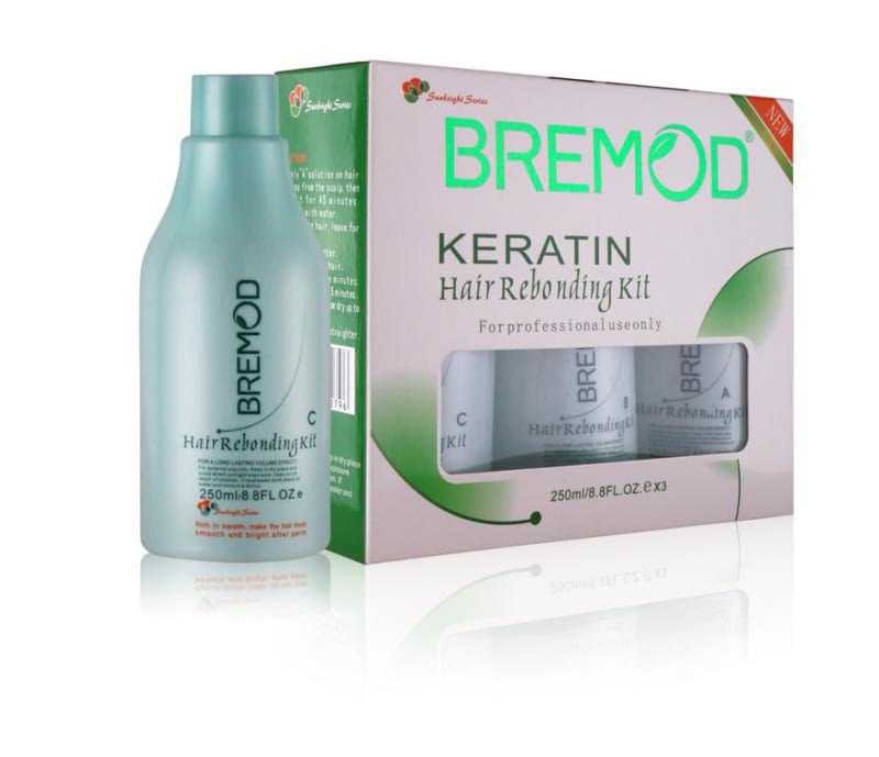 Bremod Keratin Hair Rebonding Kit 250 ML