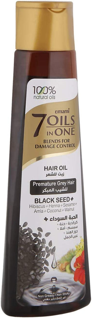 Emami 7 oils in one  Premature Grey Hai Blackseed  Oil
