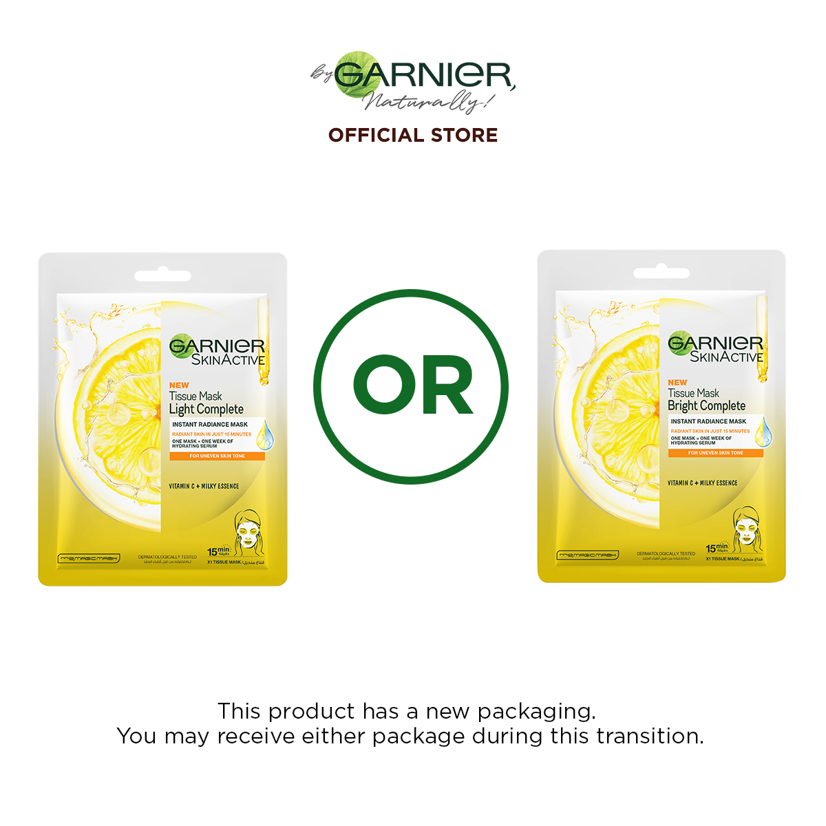 Garnier Skin Active Bright Complete Tissue Face Mask