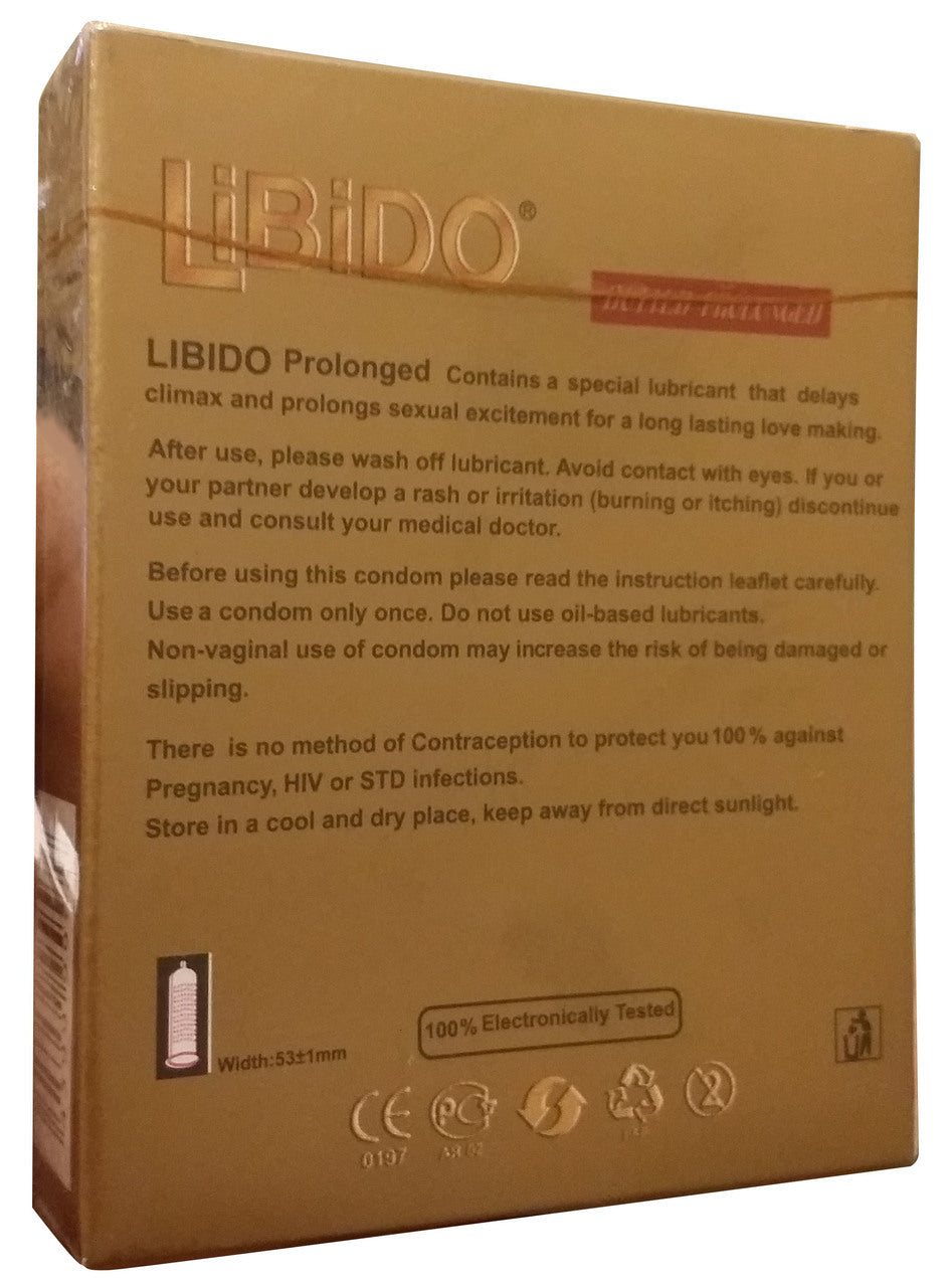 Libido Dotted Prolonged Condoms 3 Pieces